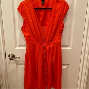 Orange Dress with Zipper H&M